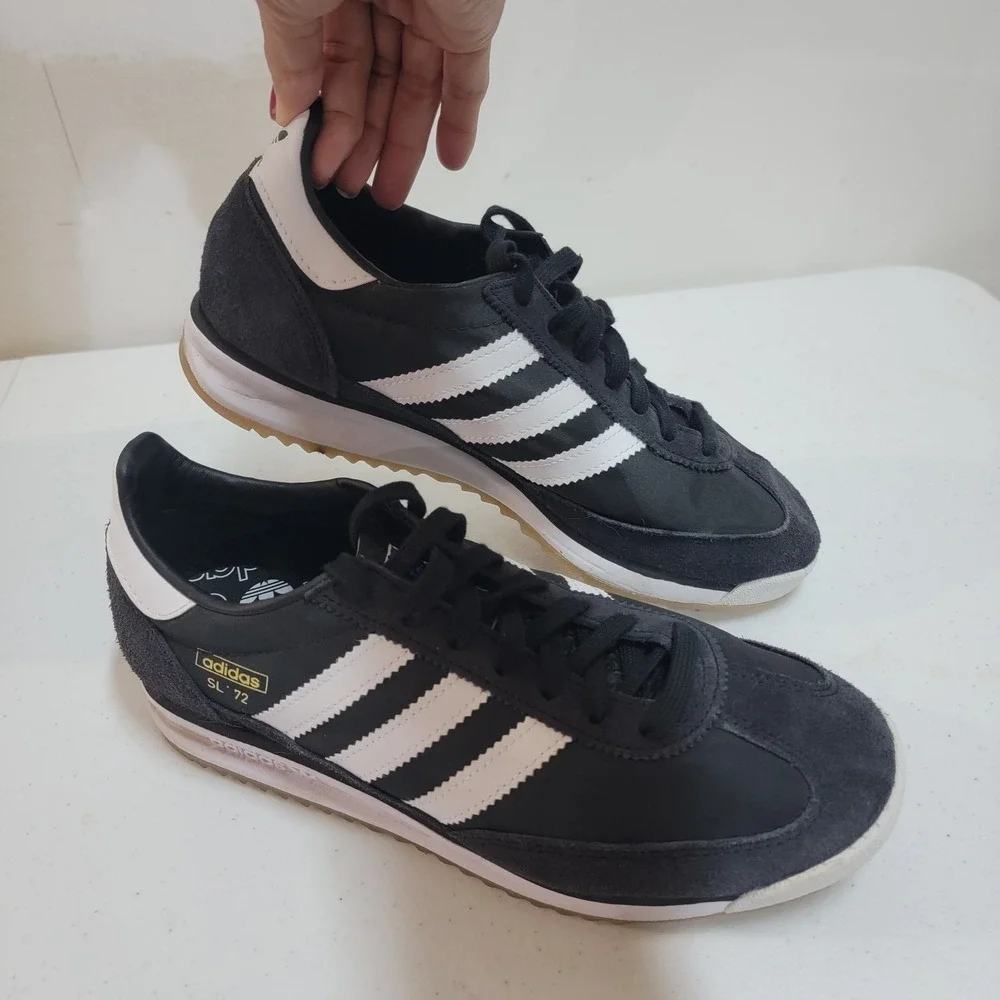 Adidas Originals SL72 Black Sneakers Casual Shoes M Size 7.5 / W Size 9